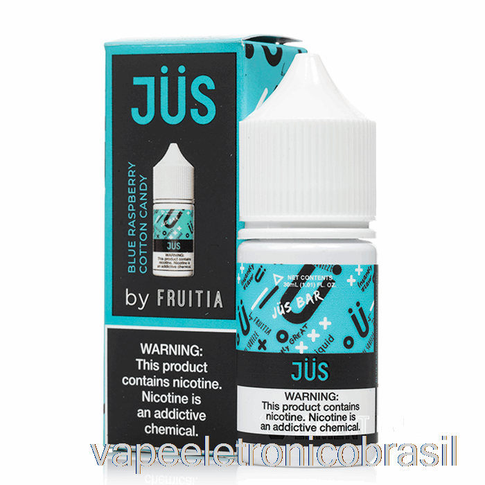 Vape Eletrônico Algodão Doce Framboesa Azul - Jus Salts - 30ml 35mg